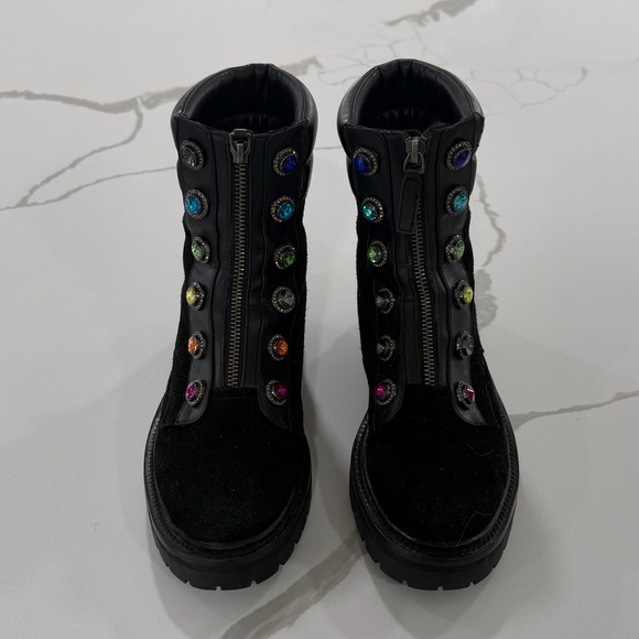Kurt Geiger colored jewel Bobby suede boots - Picture 2 of 9